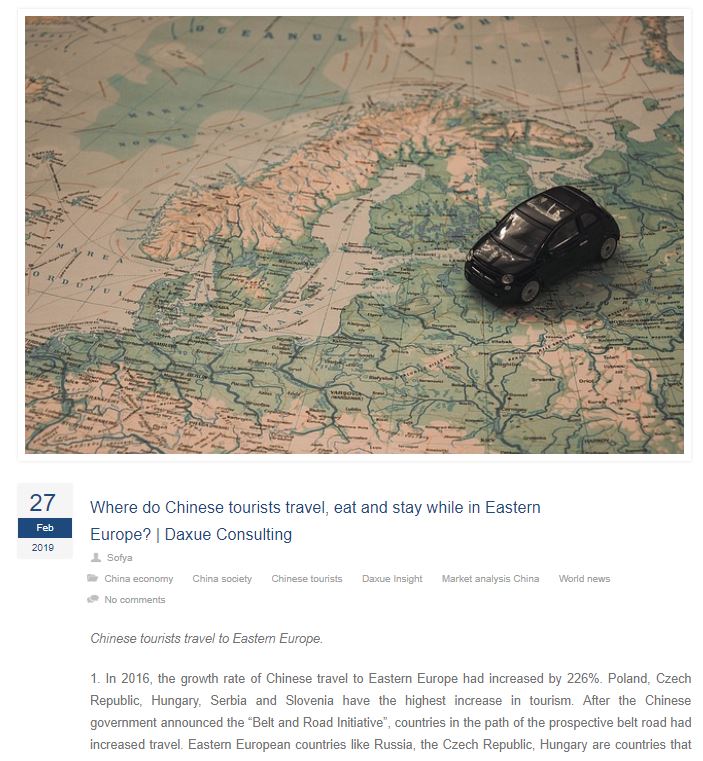chinese tourists are in Eastern Europe