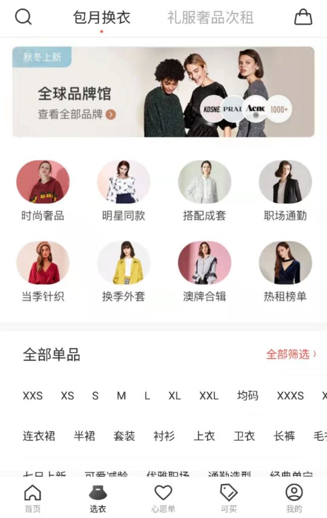 platform for clothes sharing