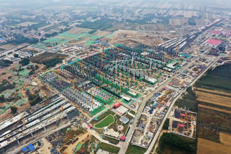 Xiong'an new area's high speed rail station, soon to be one of the largest rail stations.