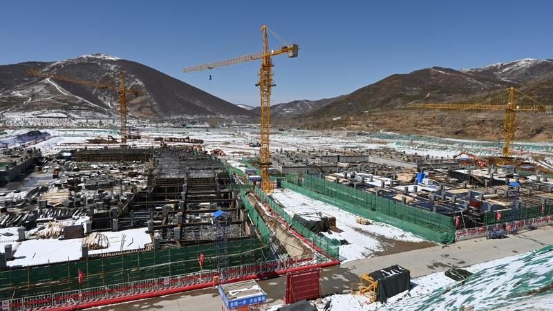Beijing Winter Olympic Village under construction