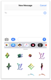 Louis Vuitton iMessage stickers