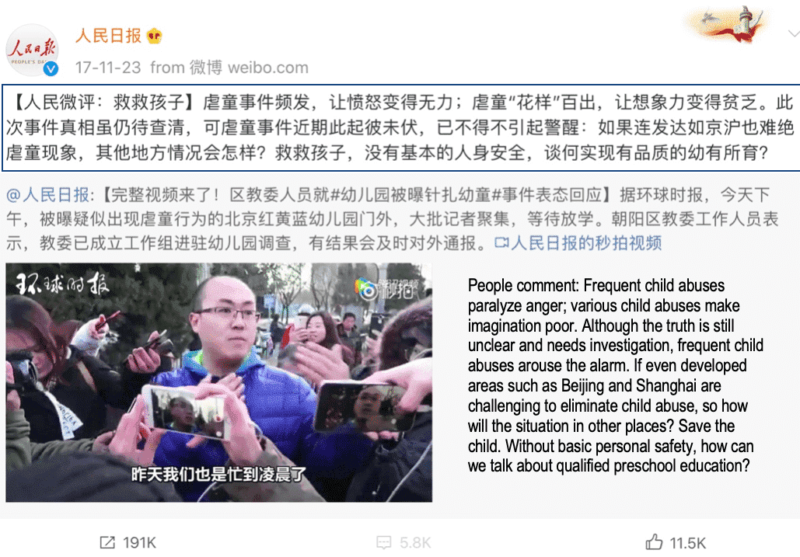 scandals in preschools and kindergartens in China